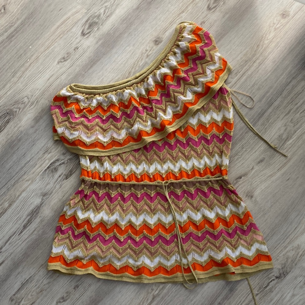 Missoni knotted one shoulder top 44 M